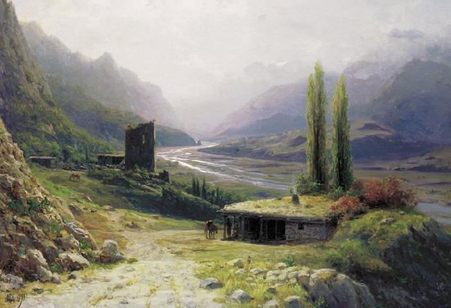Lev Feliksovich Lagorio Kavkaz Landscape oil painting picture